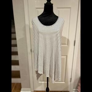 Apt. 9 White Black Striped Tank Top Size XL